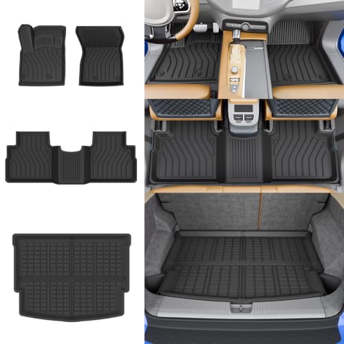 Rongtaod Floor Mats Compatible with 2021-2025 2026 Nissan Rogue Trunk Mat Cargo Mat Cargo Liner All Weather Floor Liner 2024 Rogue Accessories (Trunk Mat+Floor Mats)