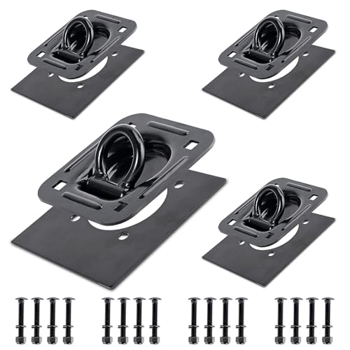 AYMMIC Black 4Pack X Recessed D-Rings