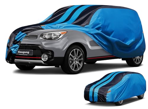 Car Cover Waterproof Custom Fit Kia Soul(2009-2025), Full Exterior Cover for Automobiles Lightweight Resistant Outdoor Sun UV Rain Dust Snow Wind Protection.