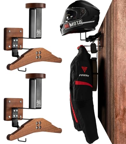 OneTigris Motorcycle Helmet Holder (Wood)