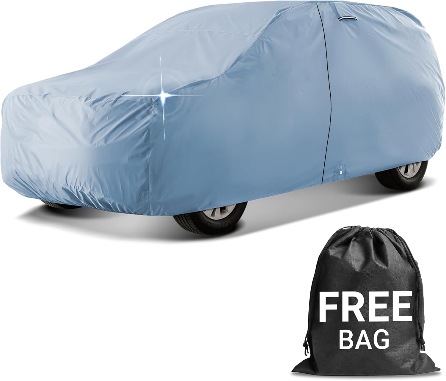 iCarCover 30-Layer Premium SUV Car Cover Waterproof All Weather | Rain Snow UV Sun Protection Full Car Covers | Venue, Kia Soul, XB, Defender 90, Tracker 4-Door, Samurai, Size S59 (See Size Chart)