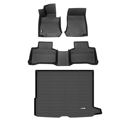 HAFIDI Floor Mats & Cargo Liner Set Fit for 2016-2022 Mercedes Benz GLC& GLC 250& GLC 300& GLC 350e (Not for Coupe) All Weather TPE Anti-Slip Full Set Floor Liners Custom Accessories - Black