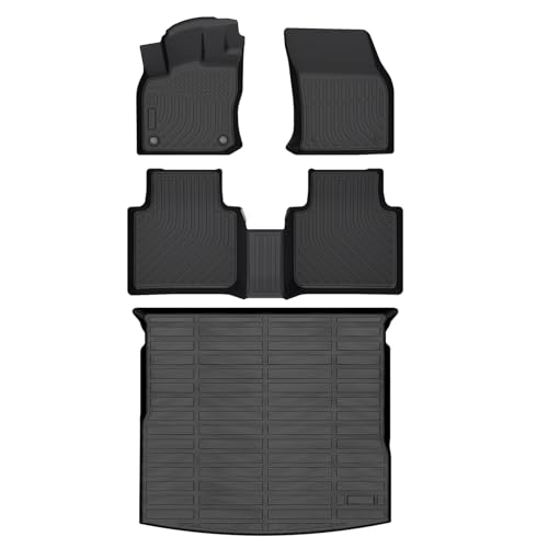 HAFIDI Floor Mats & Cargo Liner Set Fit for 2023 2024 2025 Kia NIRO PHEV (Plug-in Hybrid) All Weather Protection TPE Anti-Slip Automotive Full Set Floor Liners Custom NIRO PHEV Accessories - Black