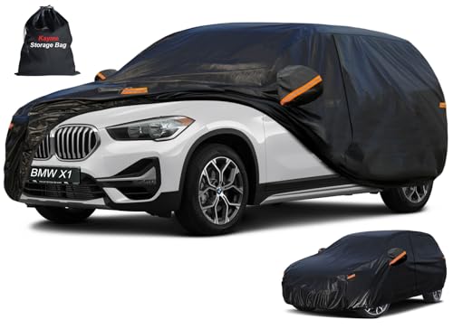 Kayme 7 Layers SUV Car Cover Custom Fit for BMW X1 (2009-2025) Waterproof All Weather for Automobiles, Outdoor Full Cover Rain Sun UV Protection.