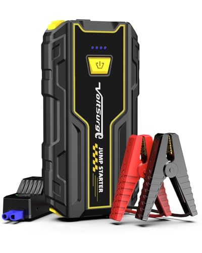 12V Car Battery Jump Starter Portable, 4000A Jump Box Pack (Engines up to 7.0L Gas / 5.5L Diesel), Jump Start Battery Pack with Jumper Cables, LED Flashlight & USB Ports
