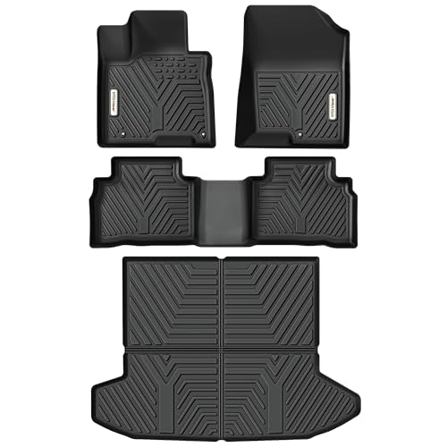YITAMOTOR Floor Mats Compatible with 2022-2025 Hyundai Tucson(NOT for Hybrid) All Weather Protection TPE Non-Slip Automotive Floor Liners & Trunk Mat Full Set Hyundai Tucson Accessories, Black
