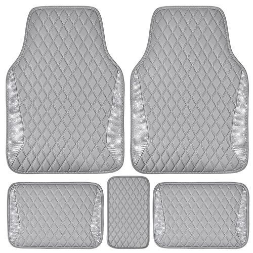 CAR PASS Bling Diamond Leather Car Mats