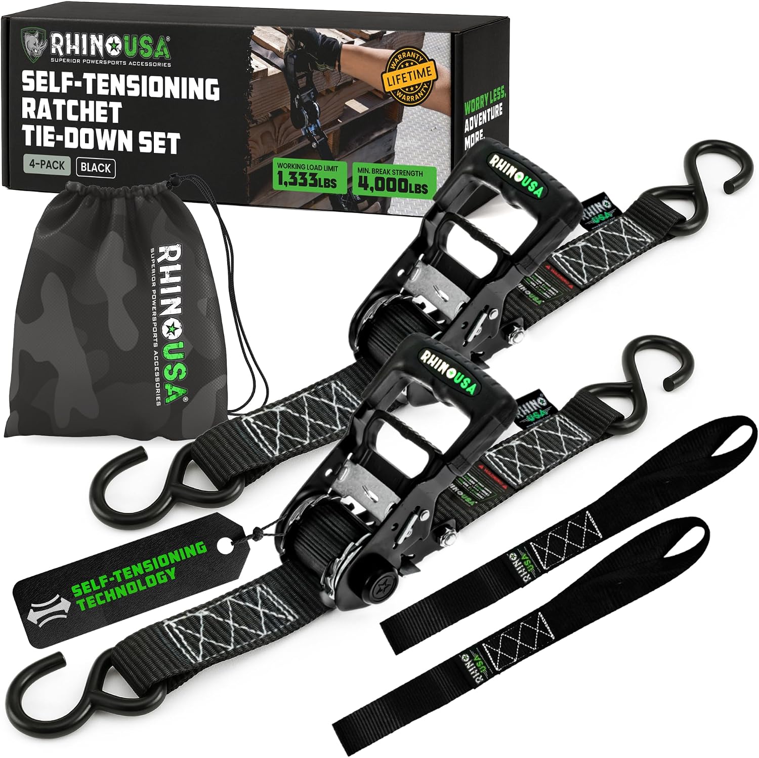 Rhino USA Self-Tensioning Straps