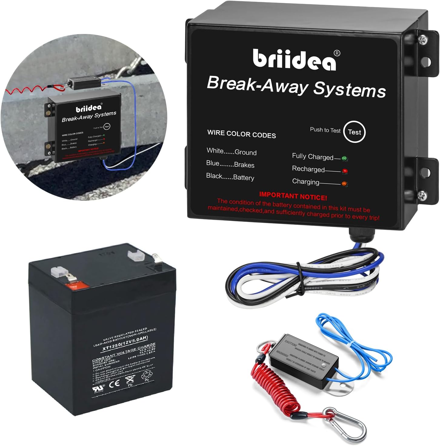briidea Trailer Brakeaway Kit
