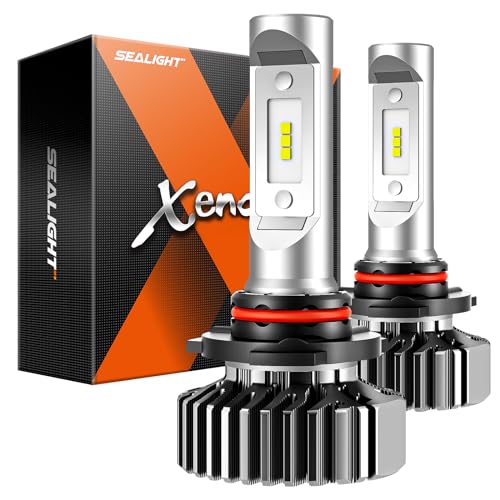 SEALIGHT 9006/HB4 ATV Bulbs, 9006 Light Powersports bulbs 6 times Super Brighter 9006 Bulbs 30,000LM HB4 Fog Bulbs, 6000K White, Non-Polarity, Packs of 2