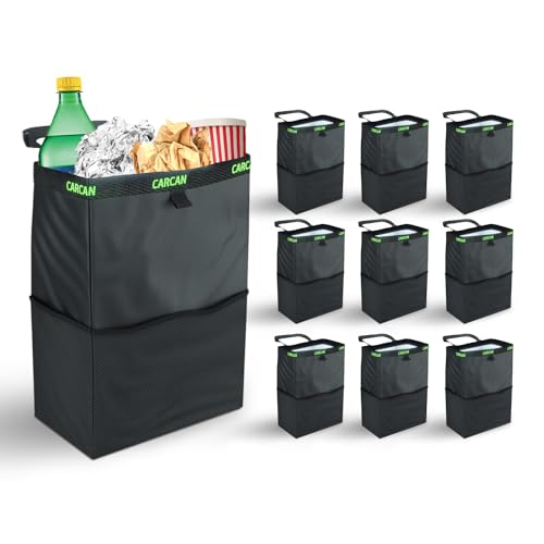 CarCan (10 Pack - 20 Million Sold - Billions of Plastic Bags Saved and NO More Litter! 10-1 Trash, Storage, Cooler, Grocery, Lunch Box, Tool Box, Gym Bag, Beach Bag, Purse, or Murse.