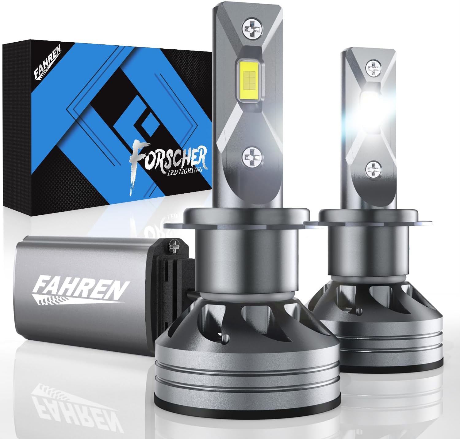 FAHREN H7 High-Efficiency Lighting Bulbs, 20000 Lumens Super Bright, 6500K Cool White H7 Bulb for Halogen Replacement, IP68 Waterproof Pack of 2