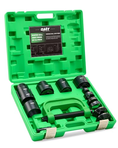 Orion Motor Tech Master Ball Joint Press Kit, Ball Joint Removal Tool Kit for Ball Joint U Joint and Brake Anchor Pin Removal, 21pc Ball Joint Tool Set with Ball Joint Press and Universal Adapters