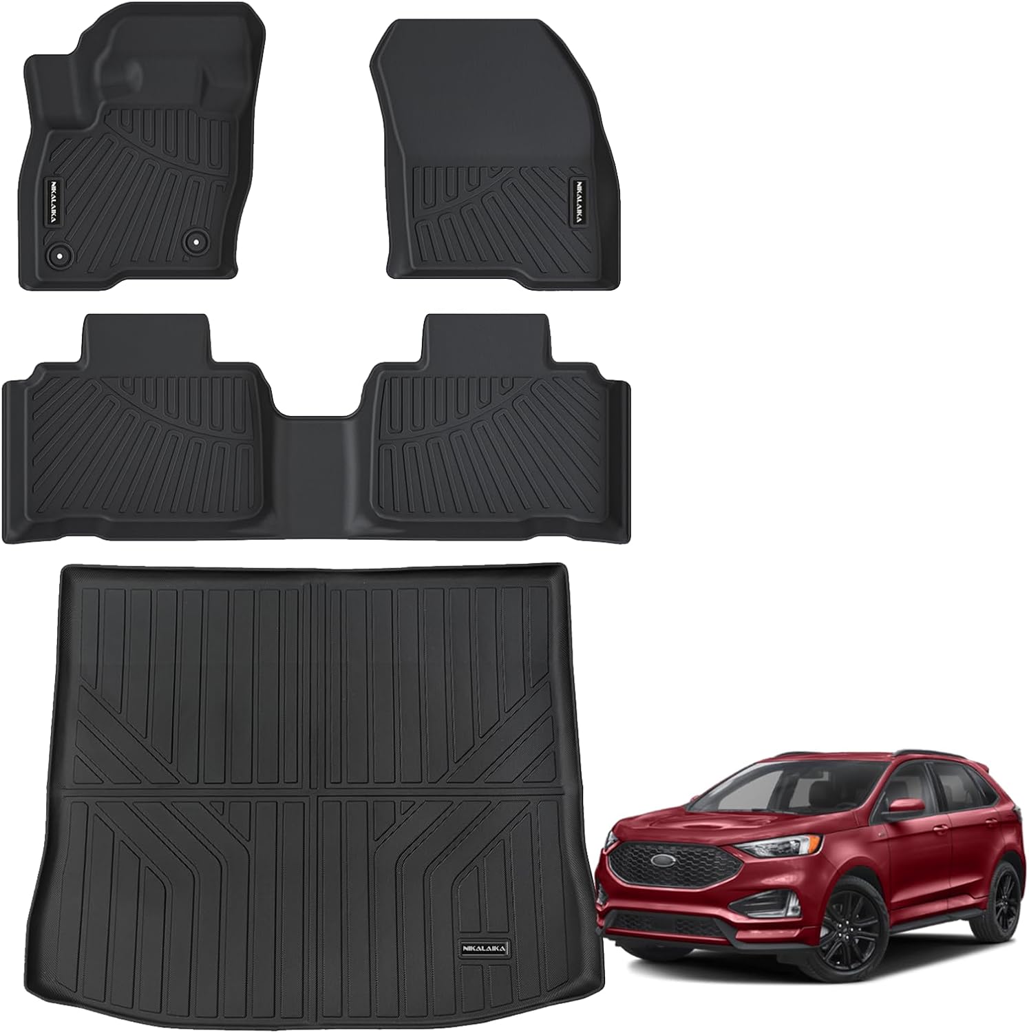 NIKALAIKA Floor Mats & Cargo Liner for Ford Edge