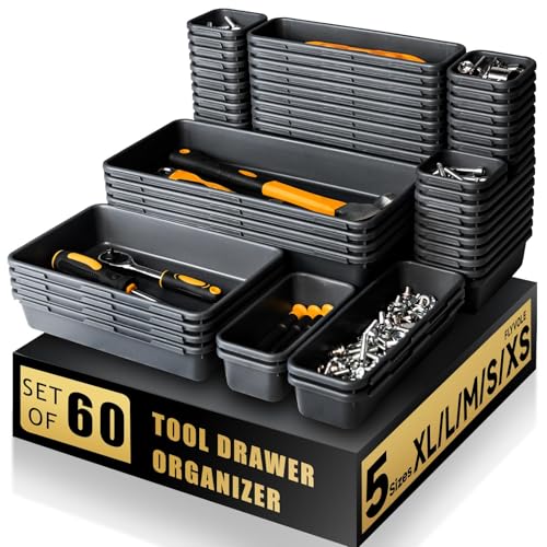 FLYVOLE 60 PCS Tool Box Organizer Tray