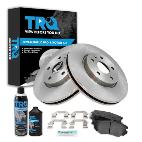 TRQ Front Brake Pad & Rotor Kit Compatible with 10-17 Buick 10-20 Chevrolet GMC