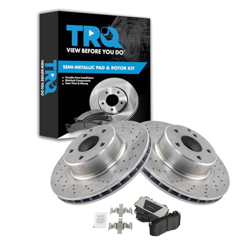 TRQ Front Brake Pad & Rotor Kit (Semi-Metallic) — Mercedes