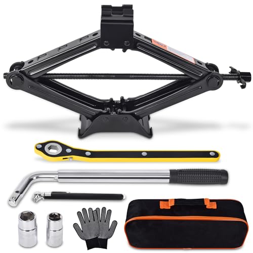 Scissor Car Jack 2 Ton Tire Changing Kit