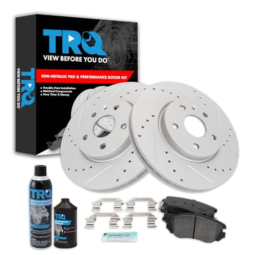 TRQ Front Brake Pad & Rotor Kit Compatible with 10-17 Buick 10-20 Chevrolet GMC