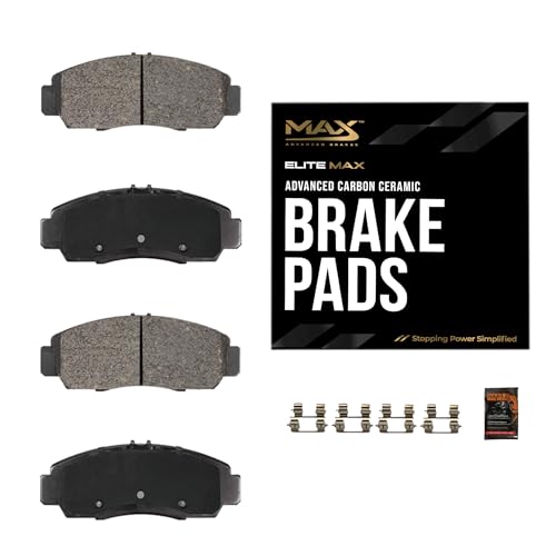 Max Advanced Brakes  EliteMAX Rear Brake Pads, Heavy-Duty & Towing  Carbon Ceramic with Hardware  Fits 2018-2022 Chevy Trax
