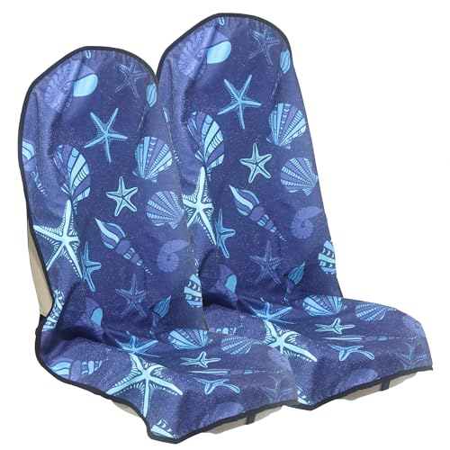 LoyaGour Conch Shells Starfish Seat Cover