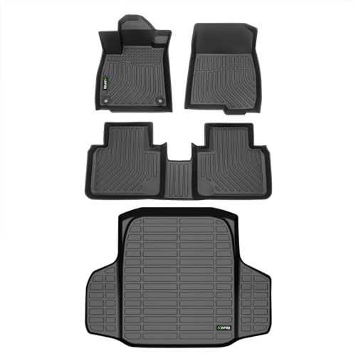 All Weather Car Floor Mats & Cargo Liner for 2018-2022 Honda Accord/Accord Hybrid Custom Fit Full Set Accessories - Black