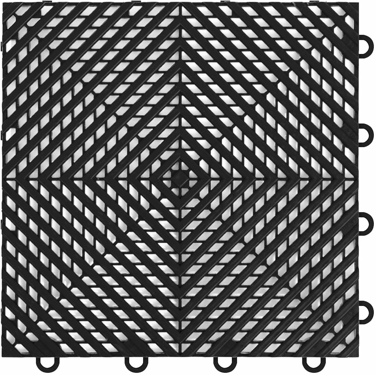 FlooringInc Nitro 12"x12" Garage Tiles (Midnight Black)