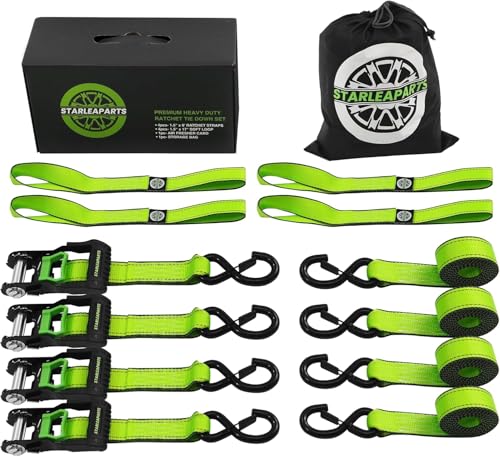 STARLEAPARTS Motorcycle Tie Down Strap (4PK)