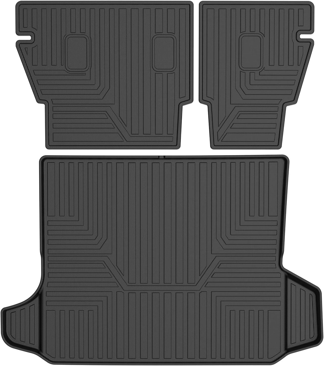 Powerty Cargo Liner & Backrest Mat for 2018-2024 Chevrolet/Chevy Equinox Accessories Rear Trunk Mat Seat Back Cover TPE All Weather Cargo Liner Heavy-Duty Trunk Liners