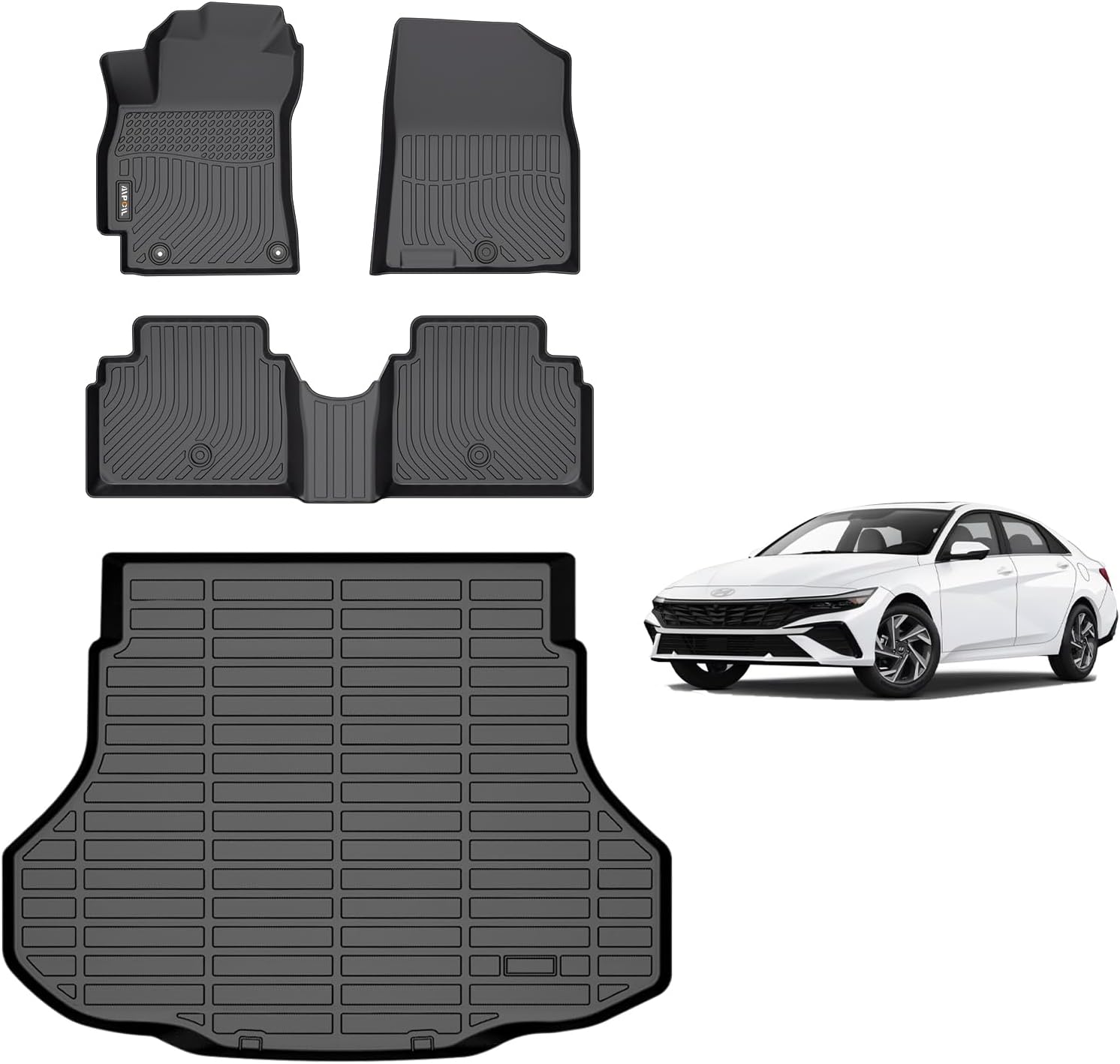 AIPOIL Floor Mats & Cargo Liner Set for 2021-2025 Hyundai Elantra