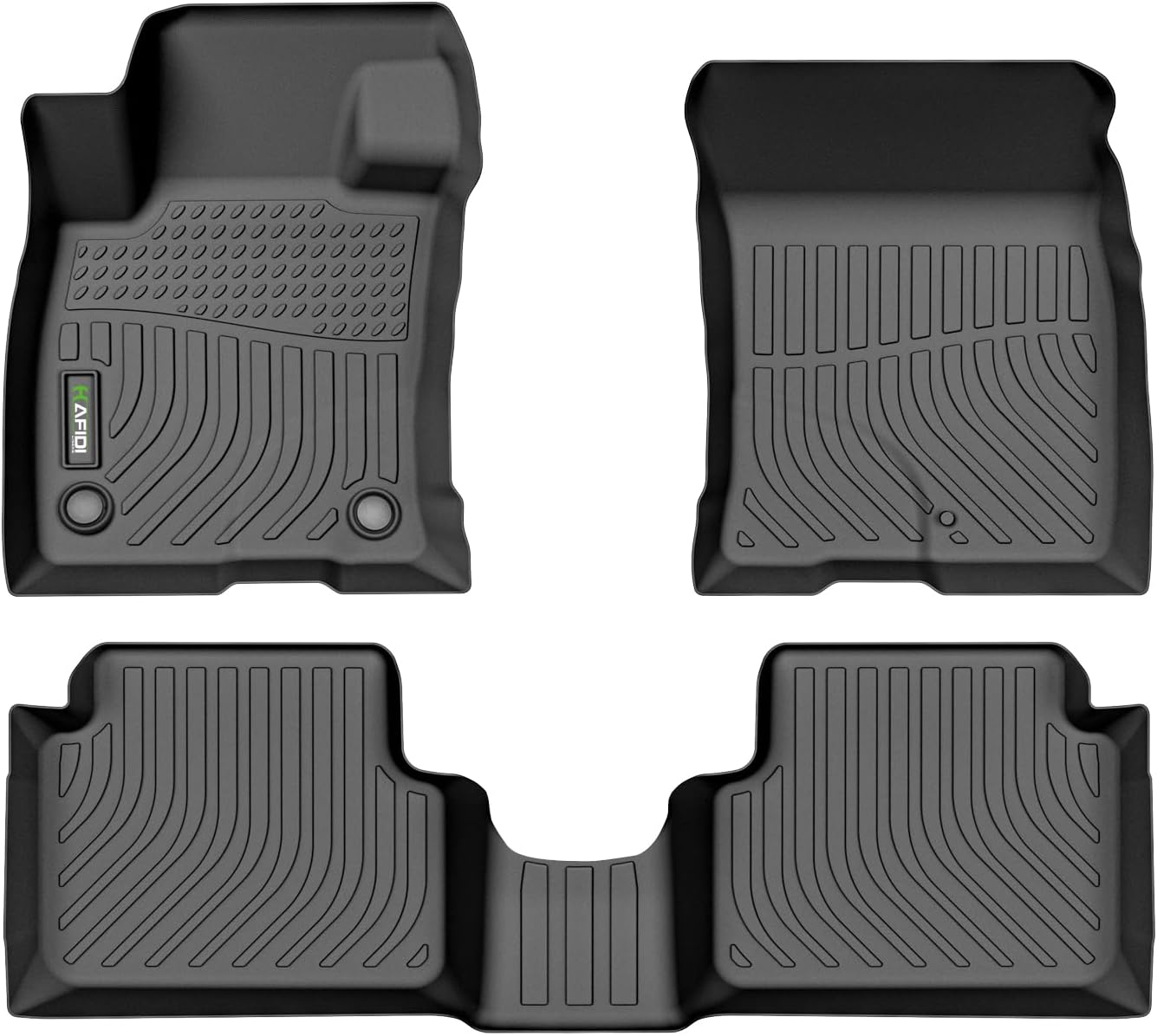 HAFIDI Floor Mats Fit for 2022-2024 2025 Ford Maverick (Not for Hybrid) All Weather Protection TPE Anti-Slip Automotive Floor Liners, Fits 1st & 2nd Row Full Set Custom Accessories, Black