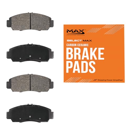 Max Advanced Brakes SelectMAX Front Brake Pads | Fits 2000-2002 Dodge Durango | Low-Dust & Quiet | Carbon Ceramic with Hardware
