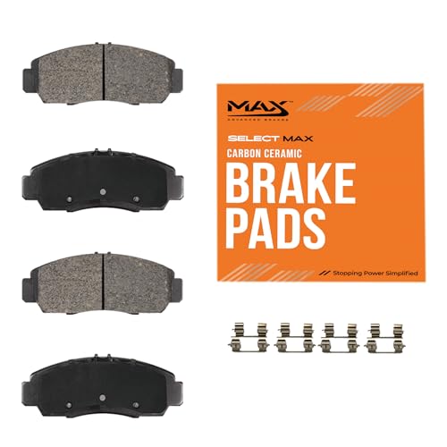 Max Advanced Brakes SelectMAX Front Brake Pads | Fits 2007-2017 Toyota Camry | Low-Dust & Quiet | Carbon Ceramic with Hardware
