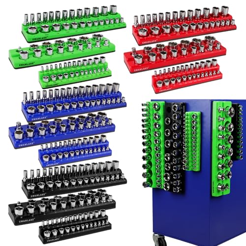 SWANLAKE Magnetic Socket Organizer Set, 12 Pcs