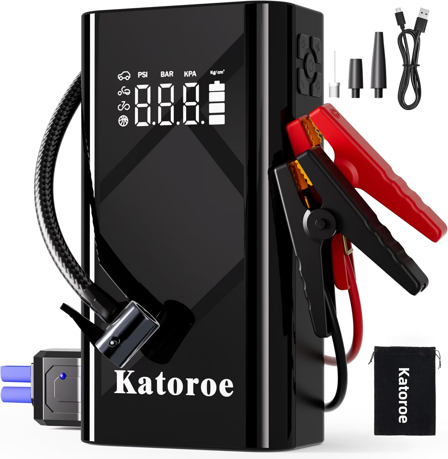 Jump Starter with Air Compressor, Jump Box 5000A (katoroe)