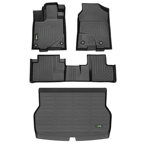 Floor Mats & Cargo Liner for Acura RDX 2016 2017 2018,1st 2nd Row with Trunk Mat, TPE All Weather Protection Car Floor Liners Accessories - Black
