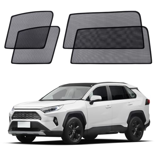 XCBYT Car Window Shade for 2019-2024 Toyota RAV4 Window Covers Side Window Sun Shade Car Window Shade for Baby with Breathable Mesh Insulate Heat and UV for Sleep Camping Breastfeeding