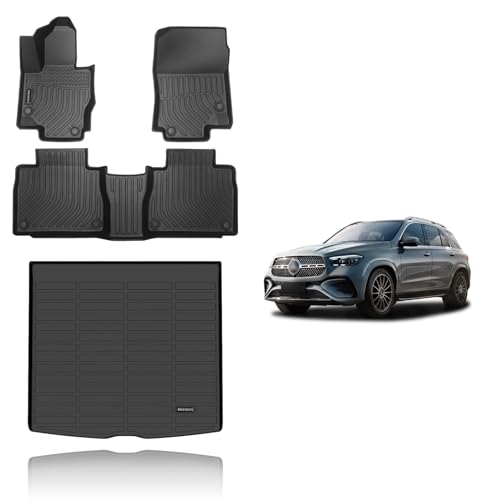 KELCSEECS Floor Mats & Cargo Liner Custom for Benz GLE 350 GLE 450 (No for Coupe) 2025 2024 2023 2022 2021 2020 Car Mats Automotive Cargo GLE All Weather Floor Liners Trunk Mat