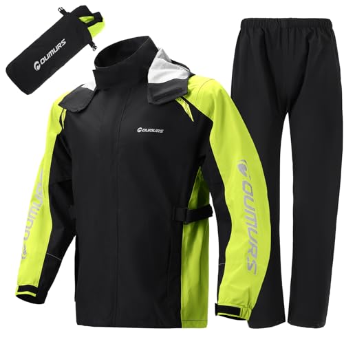 Oumurs Motorcycle Rain Suit (Reflective)