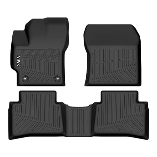 VIWIK Floor Mats for Toyota Corolla 2025 2024 2023 2022 2021 2020, Anti Slip 3D Floor Liners, TPE Waterproof Car Mats, Custom Fit All Weather Protection for 2020-2024 Corolla Sedan, Front & Rear