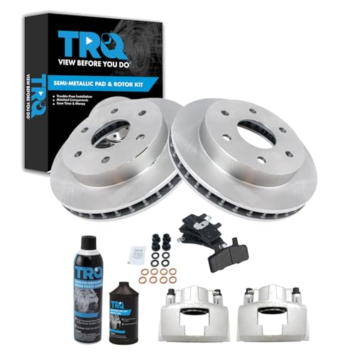 TRQ Front Brake Pad & Rotor Kit (Semi-Metallic)