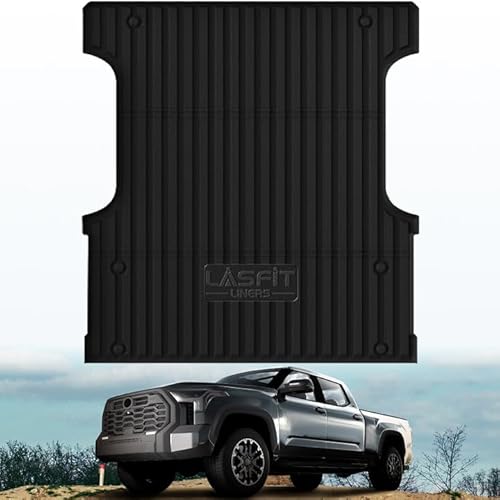 LASFIT Bed Mat for Toyota Tundra 2022-2026 5.5FT/5.5' Truck Bed, All Weather 5.5 FT Bed Liner for Toyota Tundra 2026 2025 2024 2023 2022 Accessories TPE Trunk Mat Cargo Mat (Not Fit Drop-in Liners)