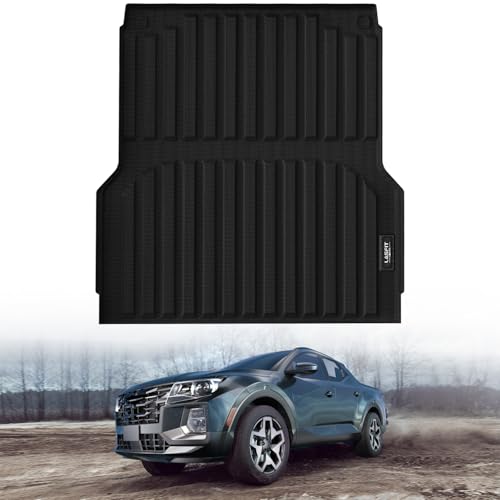 LASFIT Bed Mat for Hyundai Santa Cruz 2026 2025 2024 2023 2022 4.3FT (52.1inches), Custom Fit TPE All Weather Truck Bed Liner Pickup Trunk Bed Mat, Black