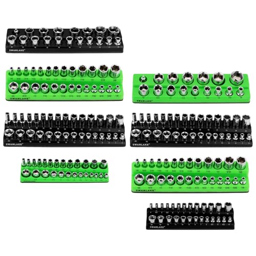 SWANLAKE 8PCS Magnetic Socket Organizer Set