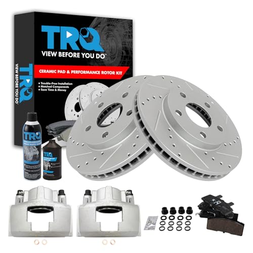 TRQ Front Performance Brake Pad & Rotor Kit (Ceramic)
