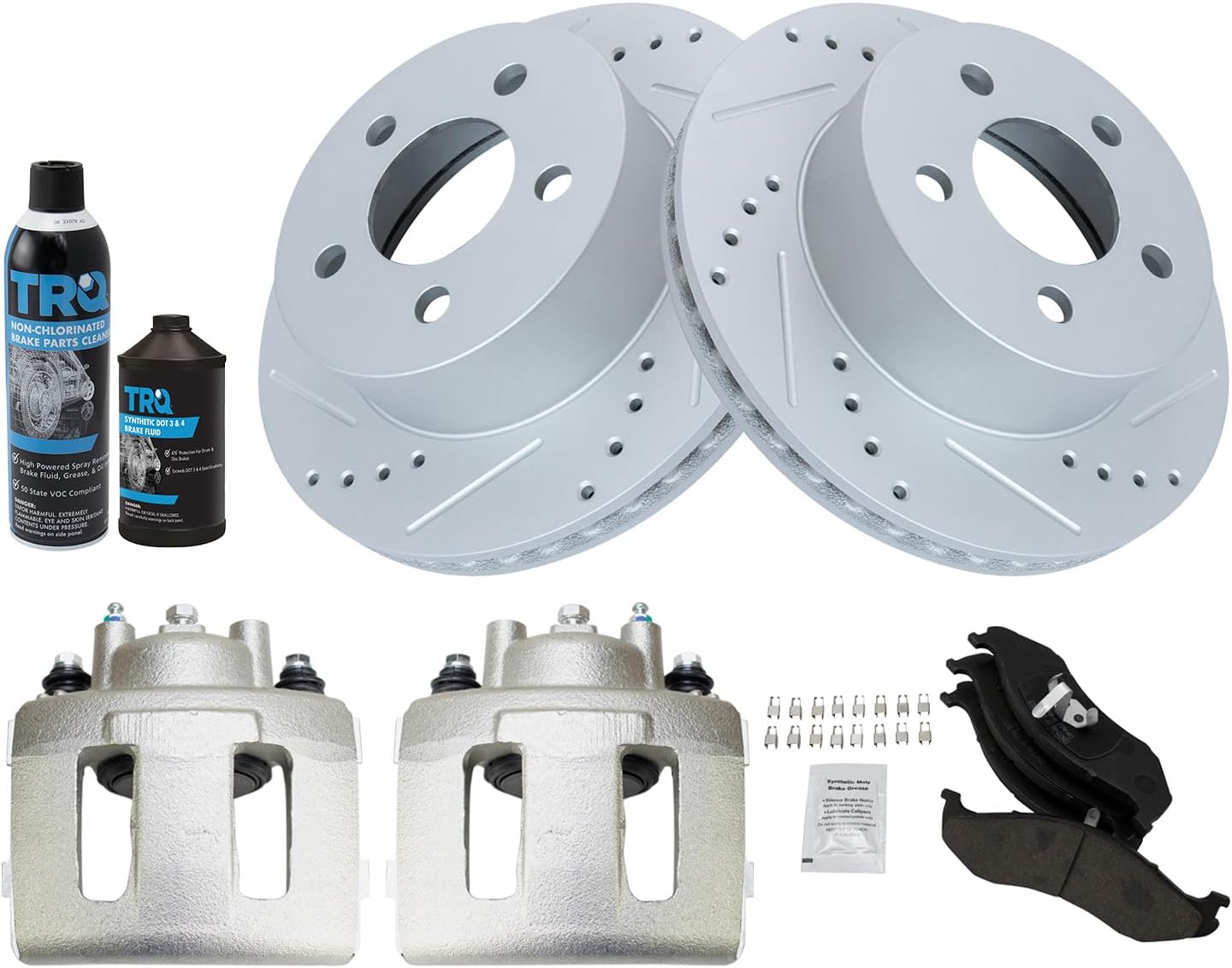 TRQ Front Performance Brake Pad & Rotor Kit (Jeep/Wrangler)