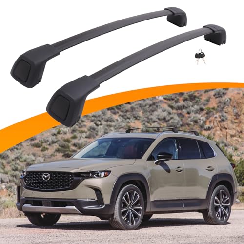 Snailfly Roof Rack Cross Bars Fit for 2023 2024 Mazda CX50 CX-50 Lockable Crossbars 165lbs Capacity for Kayak Ski Bike Snowboard Basket Cargo Carrier