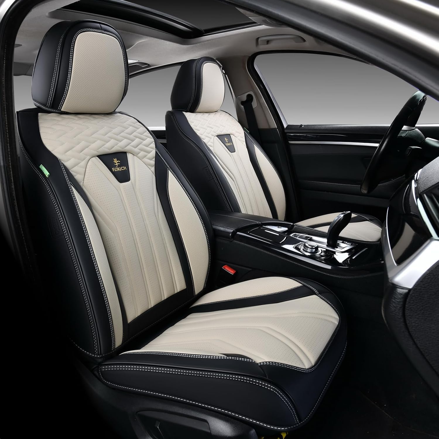 FLORICH Seat Covers (Black & Beige)