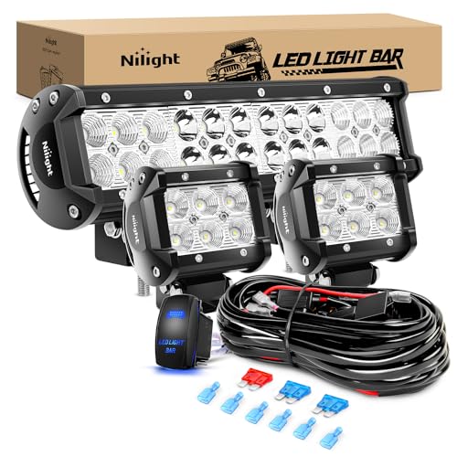 Nilight 12 Inch 72W LED Light Bar Kit