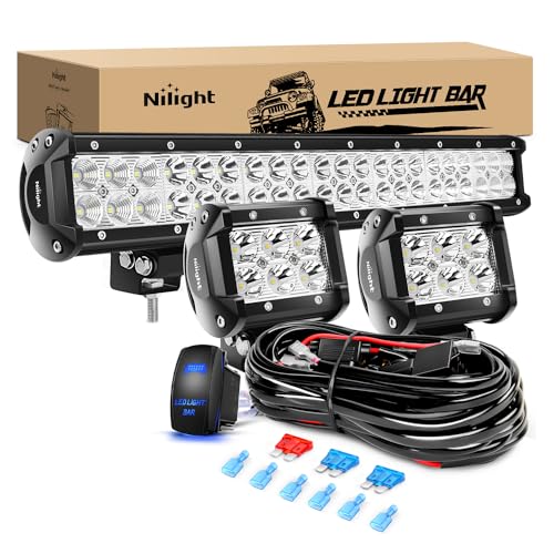 Nilight 20 Inch 126W Combo Light Bar Kit